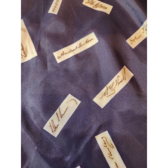 Vintage USA Presidents 1776-1976 Scarf Red White and Blue Water Repellent Italy - Picture 2 of 7